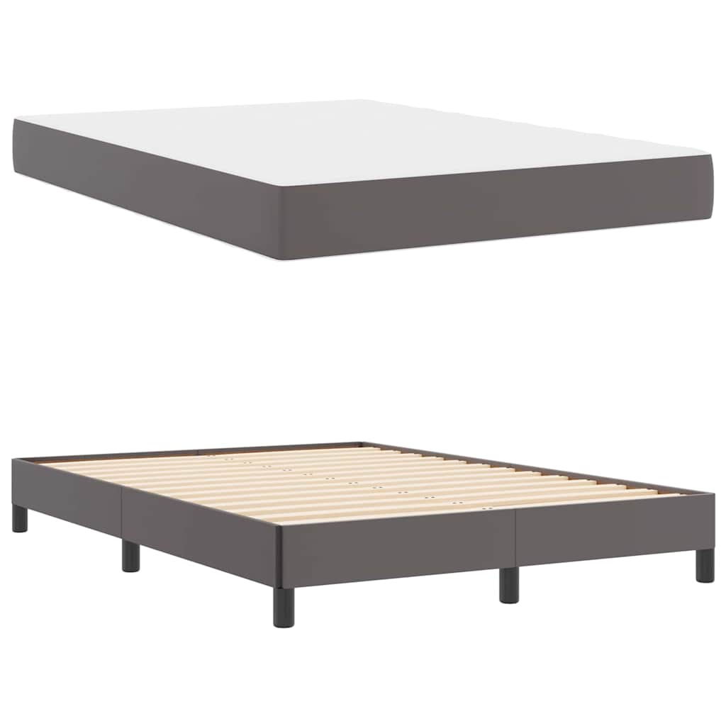 Bedframe met matras Grijs 160 x 200 cm Stof is nu te koop bij PeponiXL, paradijselijk wonen!