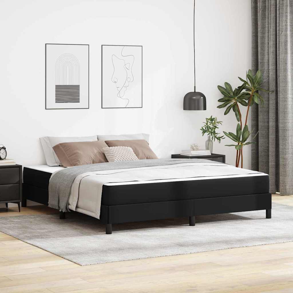Bedframe met matras Zwart 180 x 200 cm Stof is nu te koop bij PeponiXL, paradijselijk wonen!