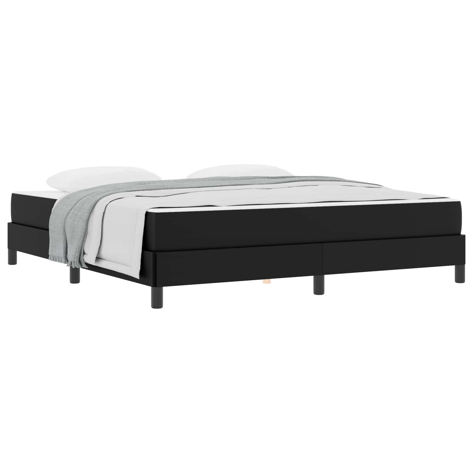 Bedframe met matras Zwart 180 x 200 cm Stof is nu te koop bij PeponiXL, paradijselijk wonen!