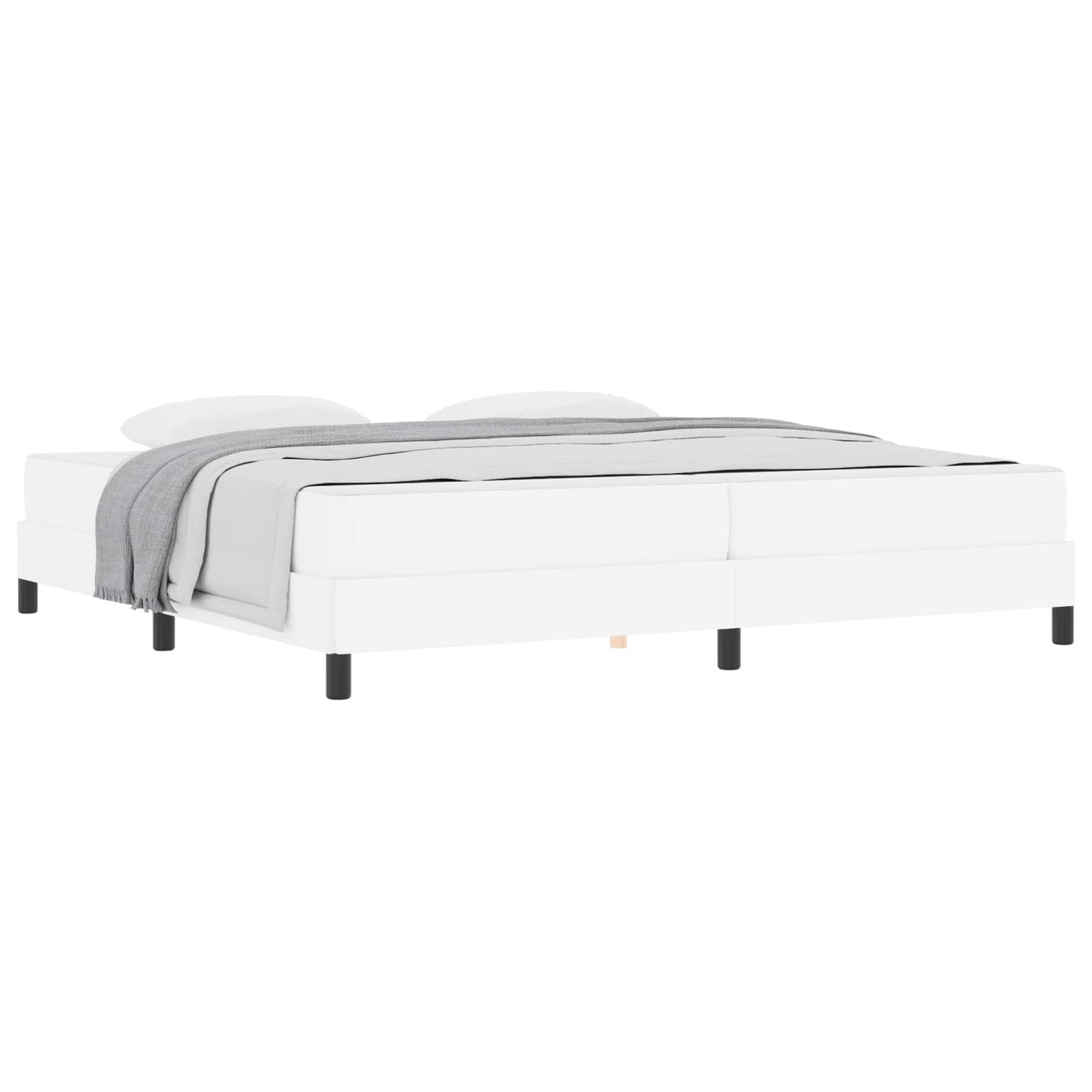 Bedframe met matras Puur Wit 200 x 200 cm Stof is nu te koop bij PeponiXL, paradijselijk wonen!