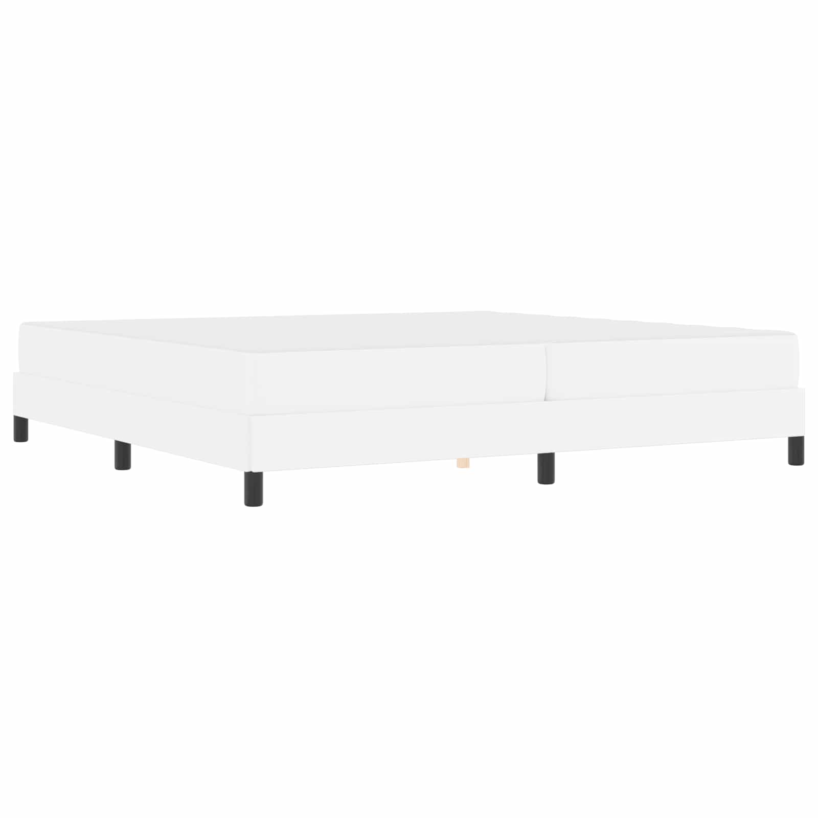 Bedframe met matras Puur Wit 200 x 200 cm Stof is nu te koop bij PeponiXL, paradijselijk wonen!