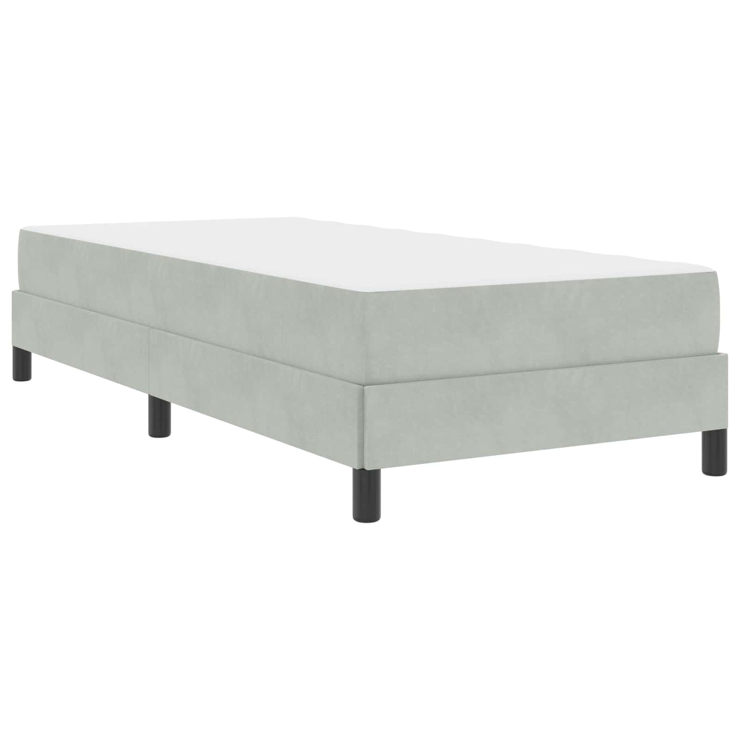Boxspringbed met matras Lichtgrijs 90 x 190 cm Stof is nu te koop bij PeponiXL, paradijselijk wonen!