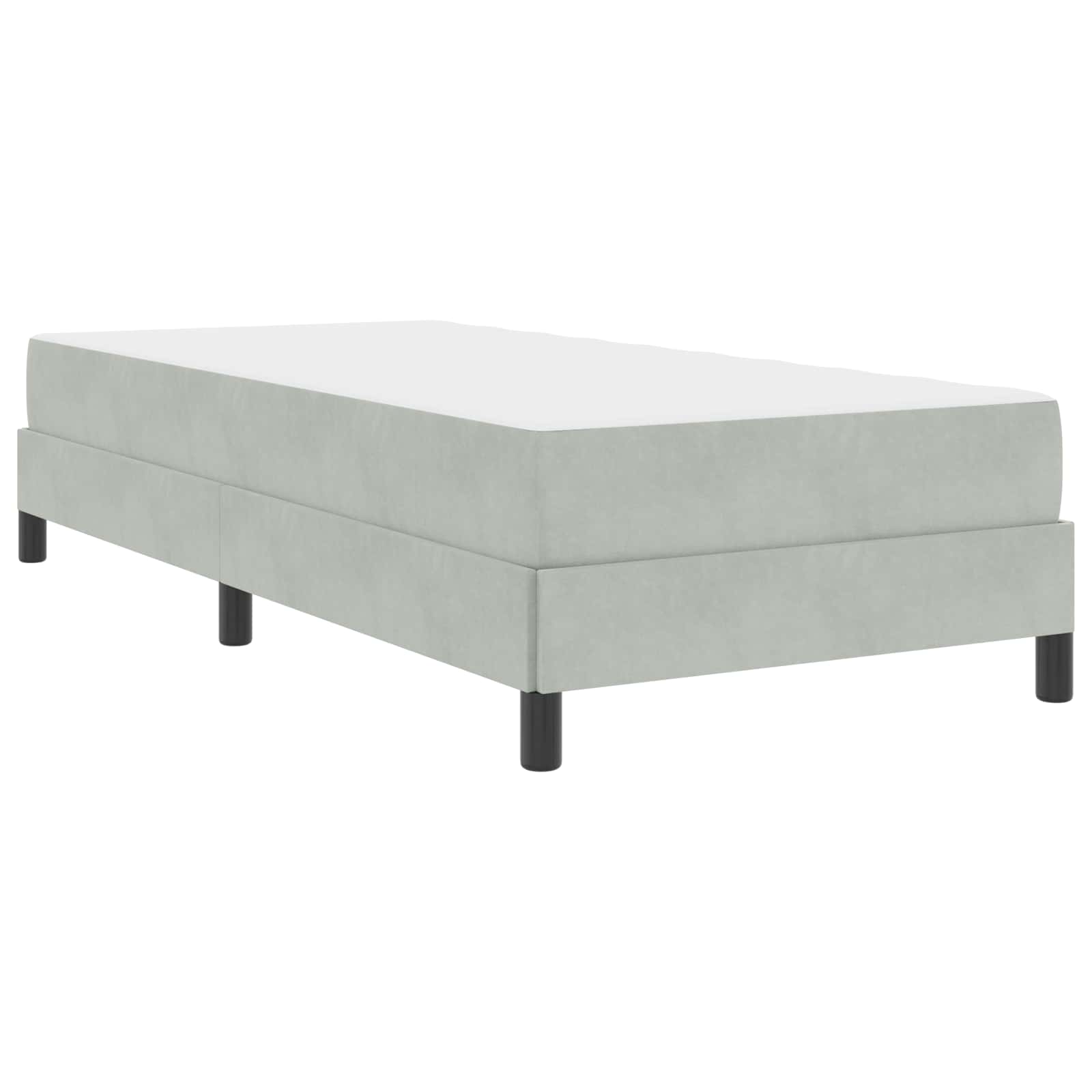 Boxspringbed met matras Lichtgrijs 90 x 190 cm Stof is nu te koop bij PeponiXL, paradijselijk wonen!