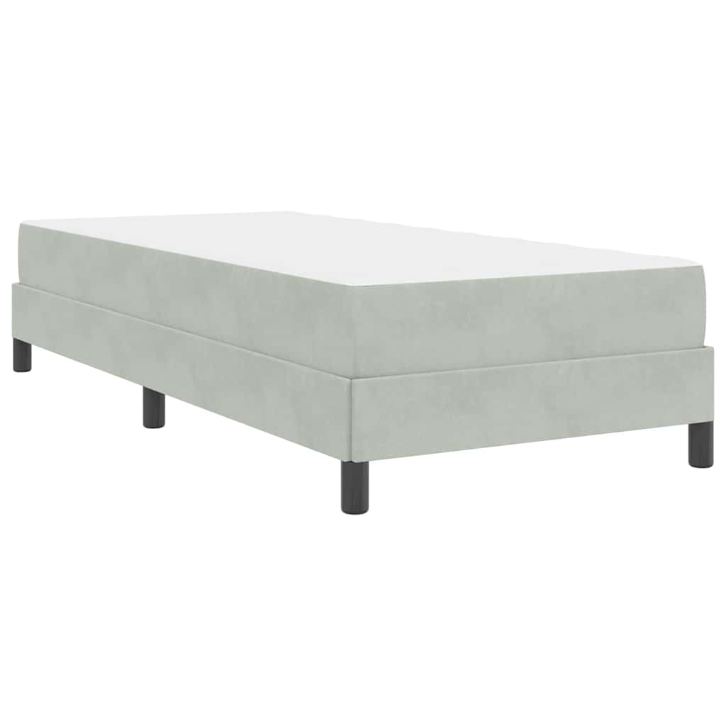 Boxspringbed met matras Lichtgrijs 90 x 190 cm Stof is nu te koop bij PeponiXL, paradijselijk wonen!