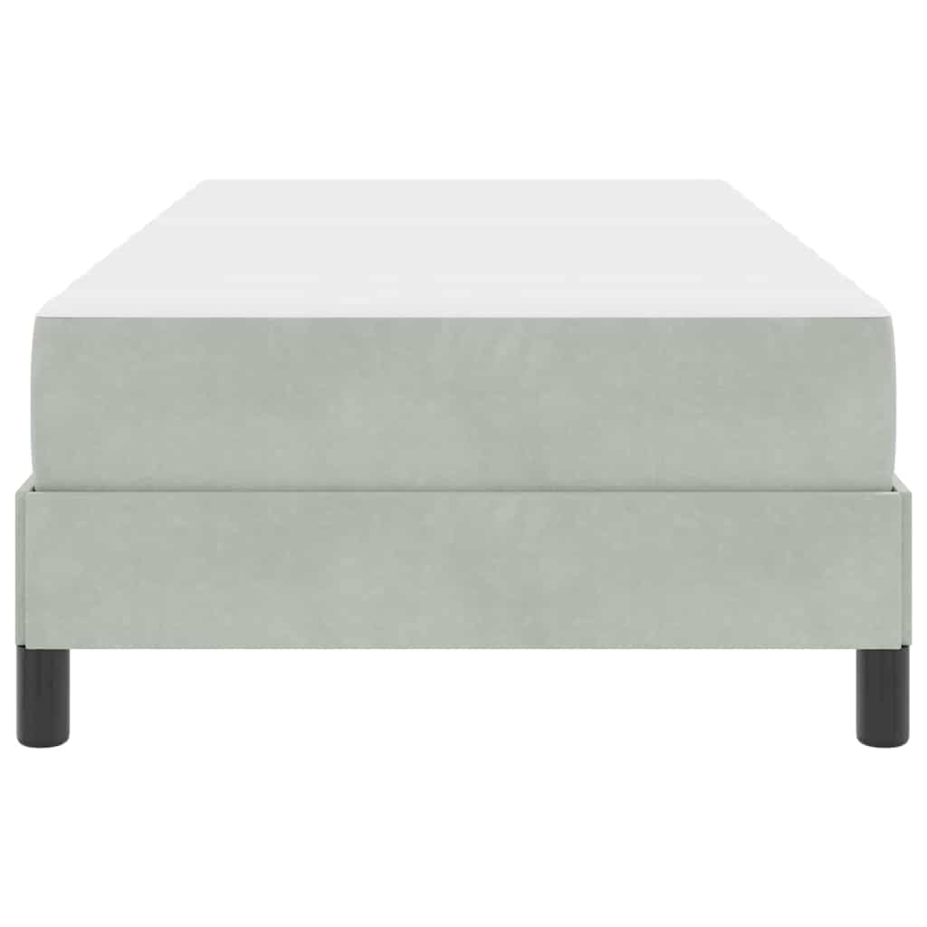 Boxspringbed met matras Lichtgrijs 90 x 190 cm Stof is nu te koop bij PeponiXL, paradijselijk wonen!