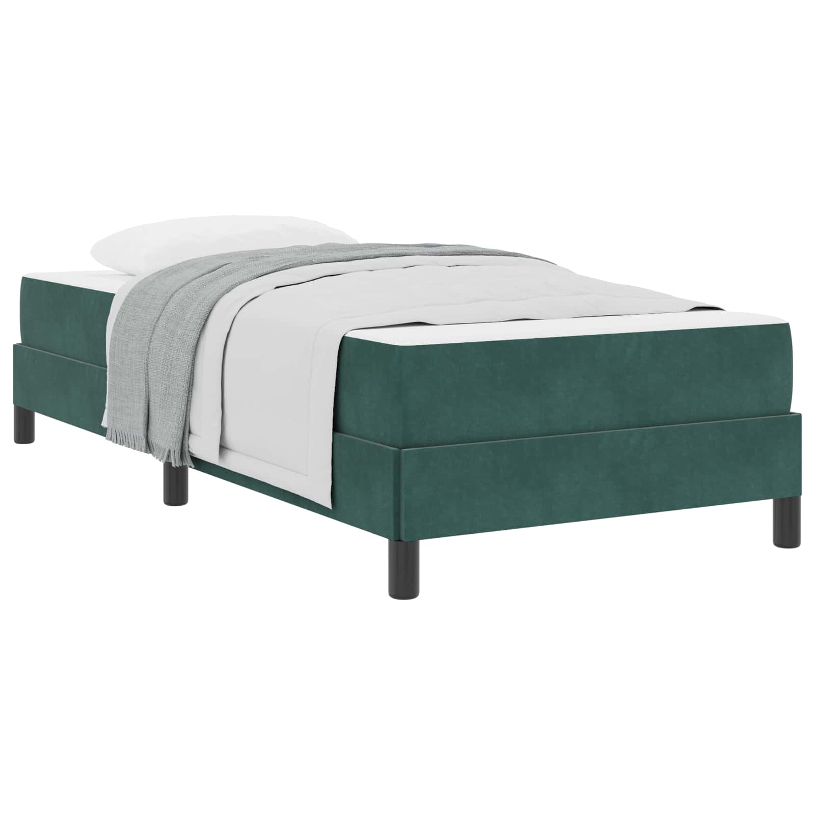 Boxspringbed met matras Donkergroen 90 x 190 cm Stof is nu te koop bij PeponiXL, paradijselijk wonen!