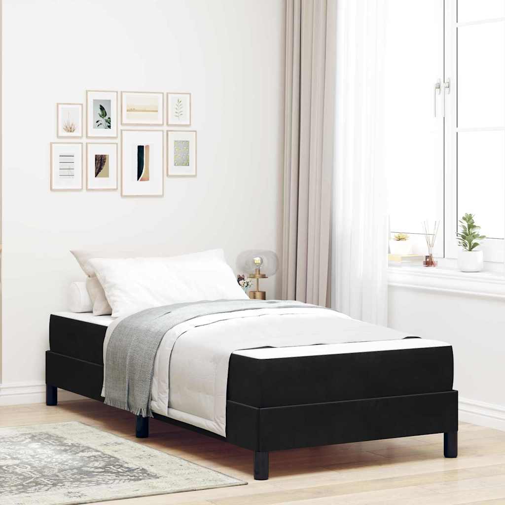 Boxspringbed met matras Zwart 90 x 200 cm Stof is nu te koop bij PeponiXL, paradijselijk wonen!