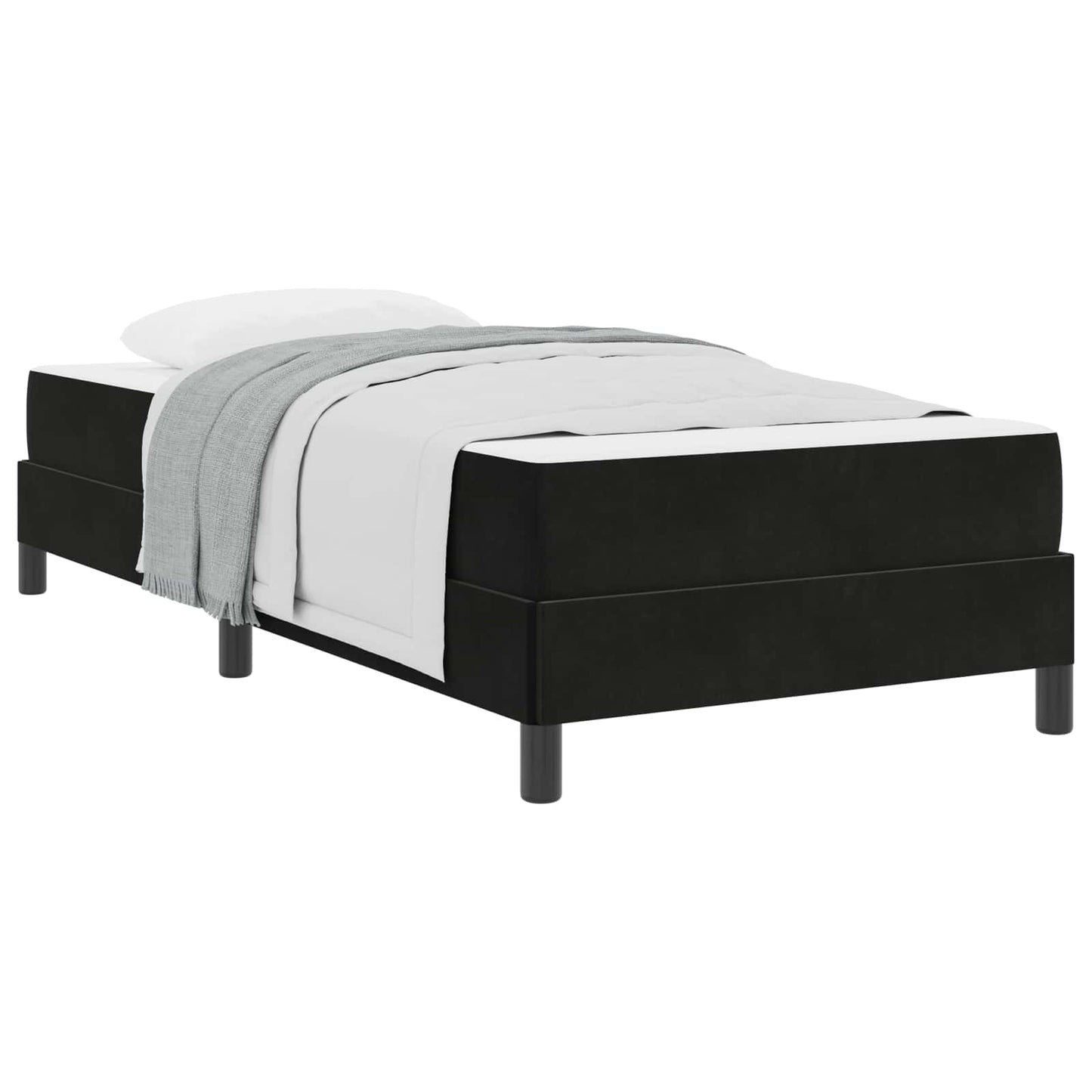 Boxspringbed met matras Zwart 90 x 200 cm Stof is nu te koop bij PeponiXL, paradijselijk wonen!