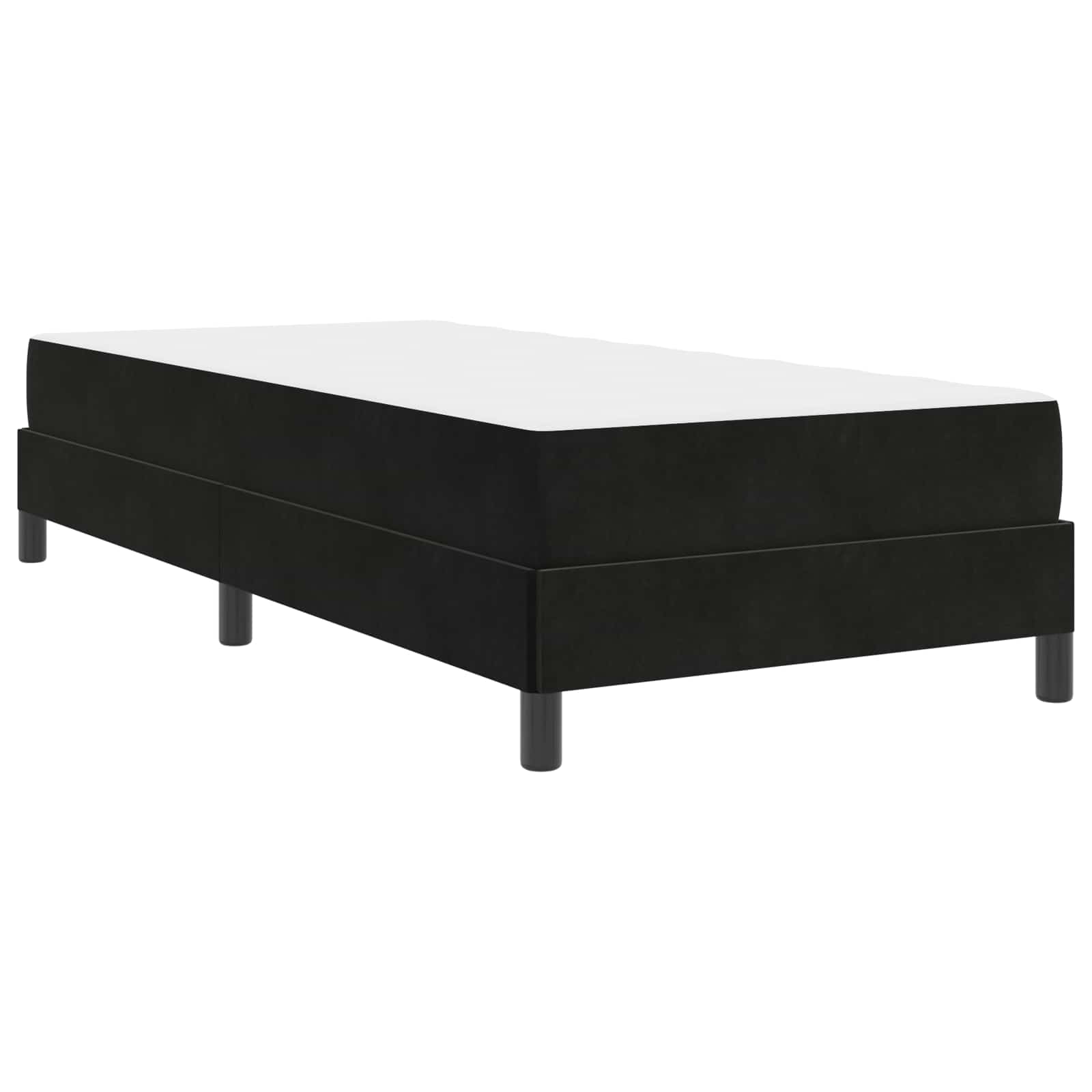 Boxspringbed met matras Zwart 90 x 200 cm Stof is nu te koop bij PeponiXL, paradijselijk wonen!