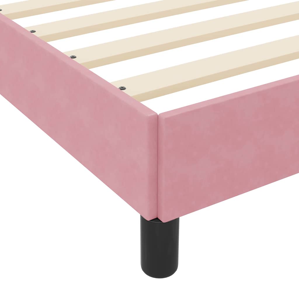 Boxspringbed met matras Roze 100 x 200 cm Stof is nu te koop bij PeponiXL, paradijselijk wonen!
