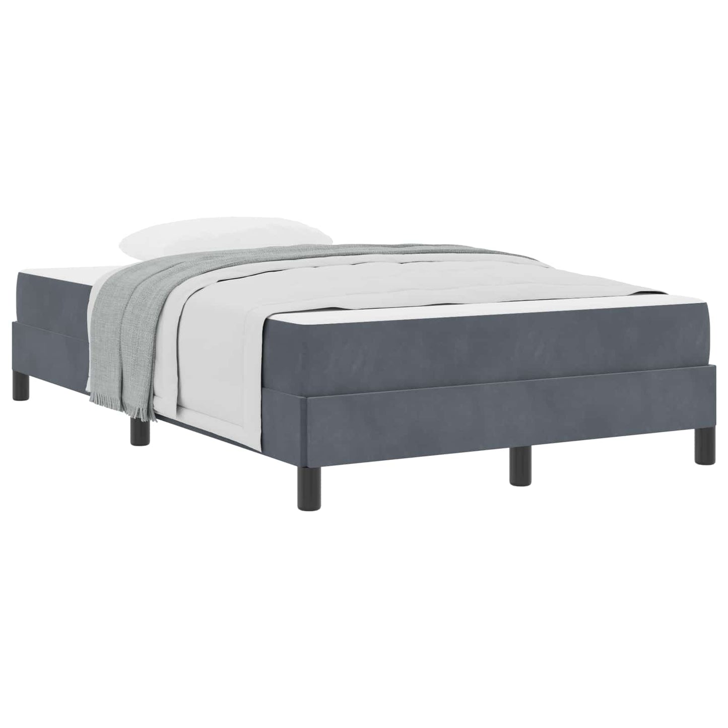 Boxspringbed met matras Donkergrijs 120 x 190 cm Stof is nu te koop bij PeponiXL, paradijselijk wonen!