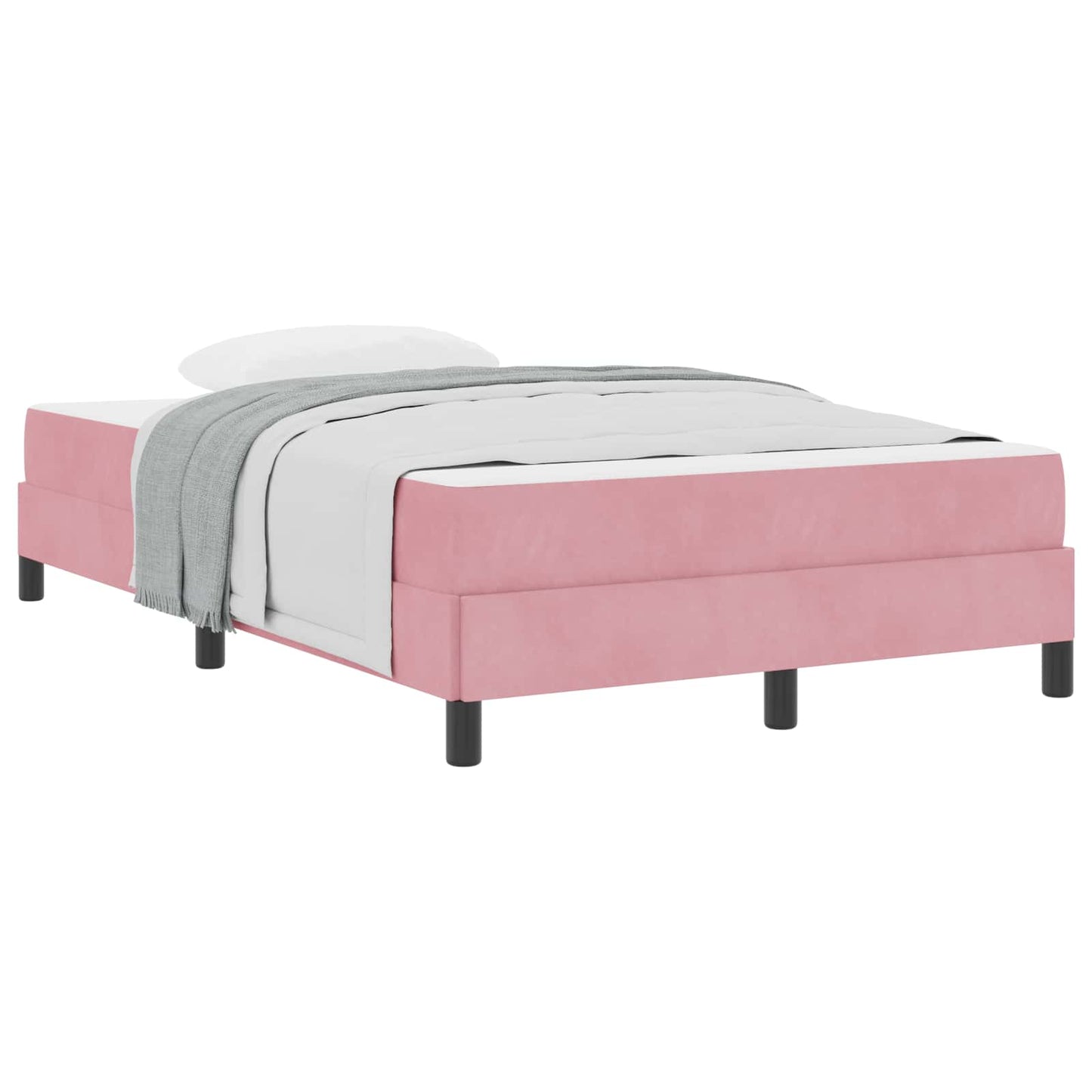 Boxspringbed met matras Roze 120 x 190 cm Stof is nu te koop bij PeponiXL, paradijselijk wonen!