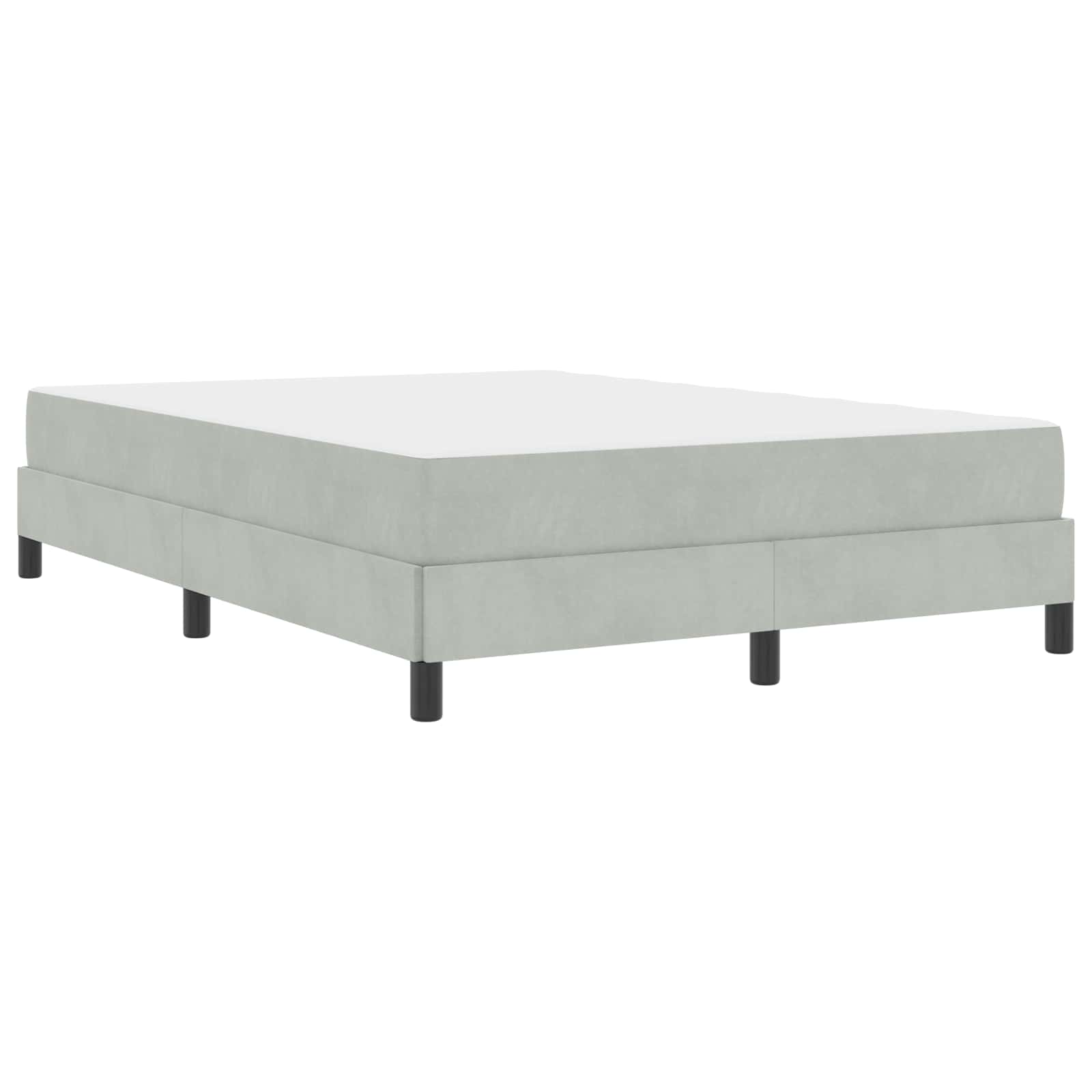 Boxspringbed met matras Lichtgrijs 140 x 190 cm Stof is nu te koop bij PeponiXL, paradijselijk wonen!