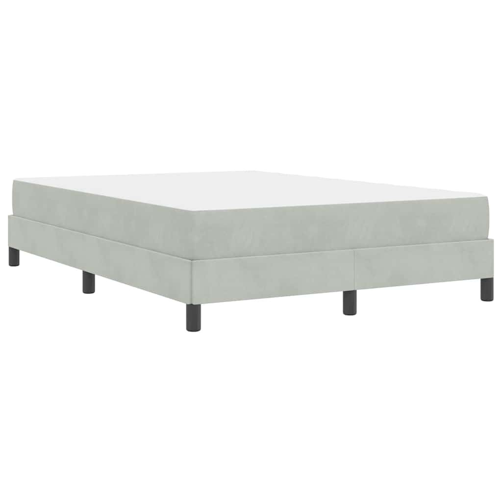 Boxspringbed met matras Lichtgrijs 140 x 190 cm Stof is nu te koop bij PeponiXL, paradijselijk wonen!