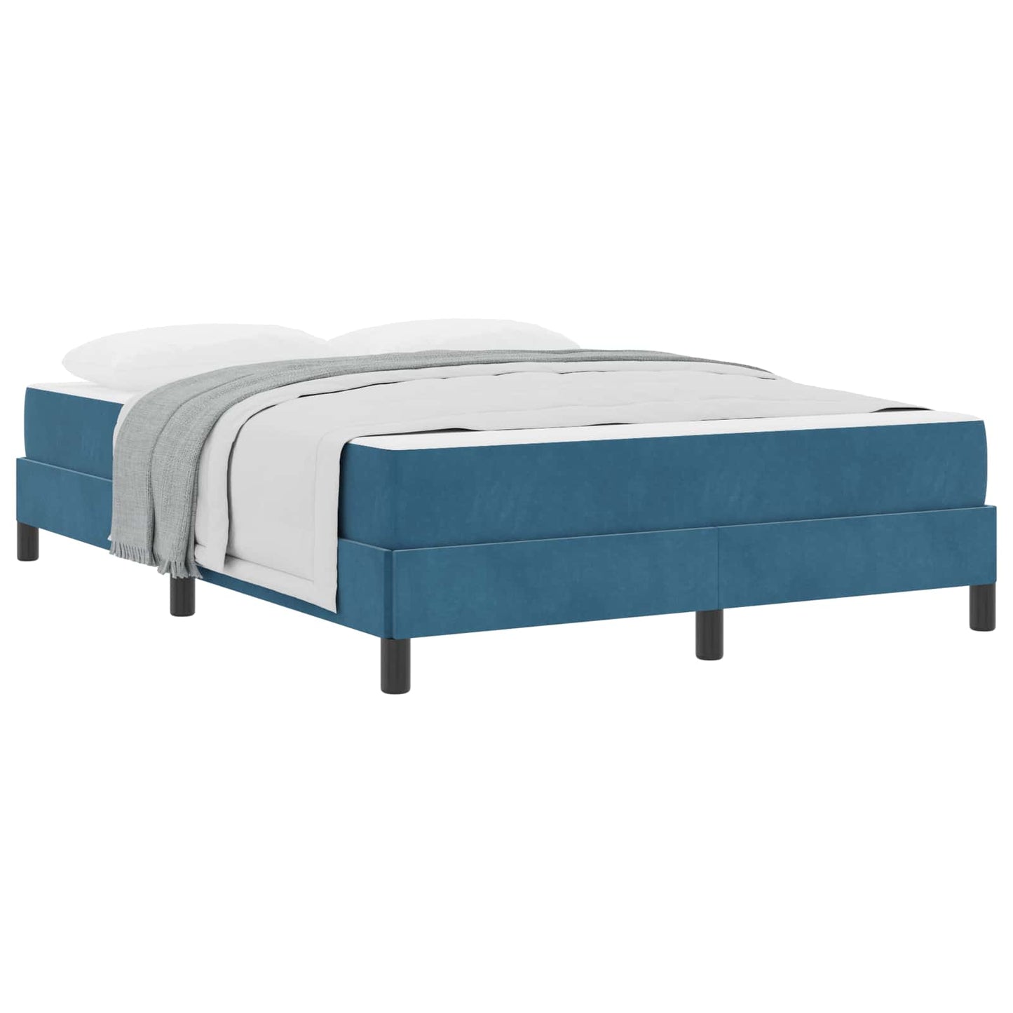 Boxspringbed met matras Donkerblauw 140 x 190 cm Stof is nu te koop bij PeponiXL, paradijselijk wonen!