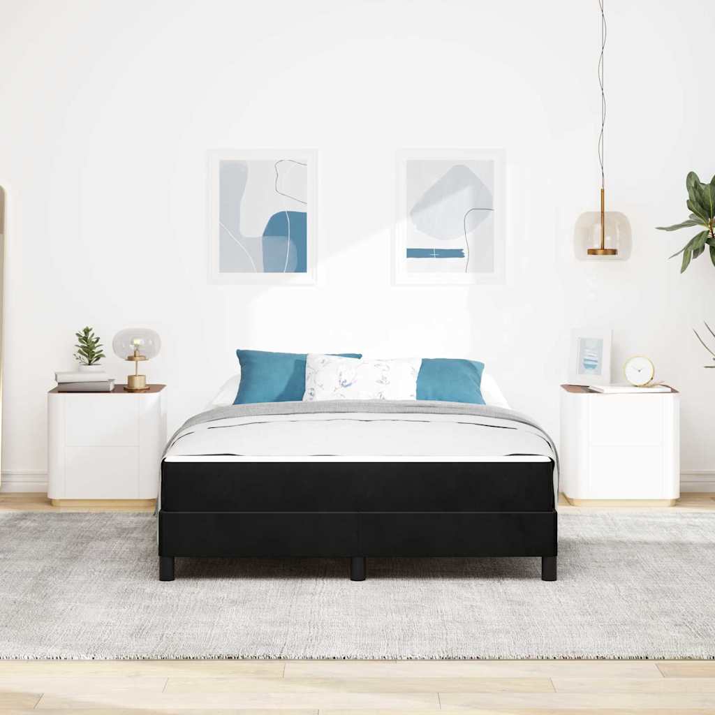 Boxspringbed met matras Zwart 140 x 200 cm Stof is nu te koop bij PeponiXL, paradijselijk wonen!