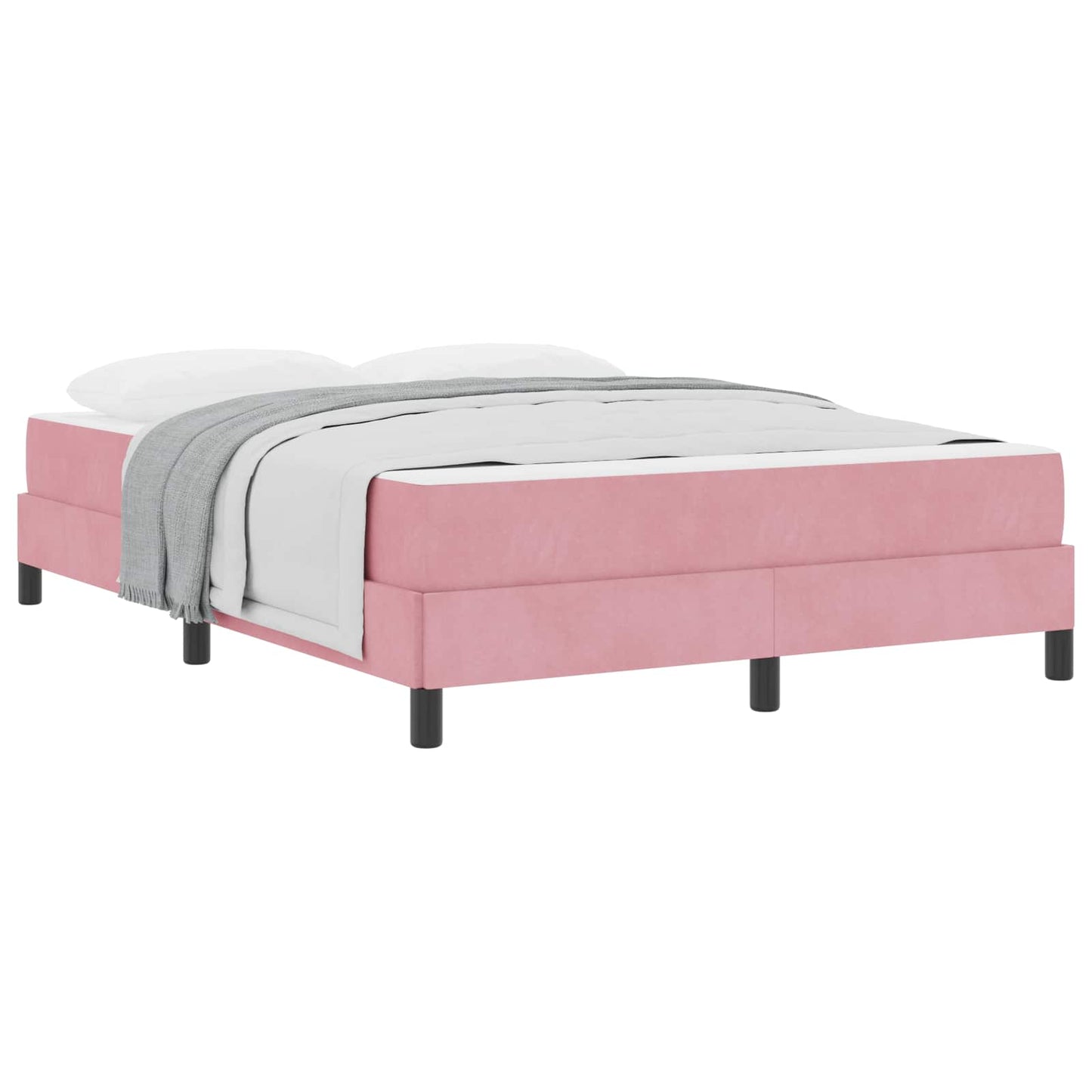 Boxspringbed met matras Roze 140 x 200 cm Stof is nu te koop bij PeponiXL, paradijselijk wonen!