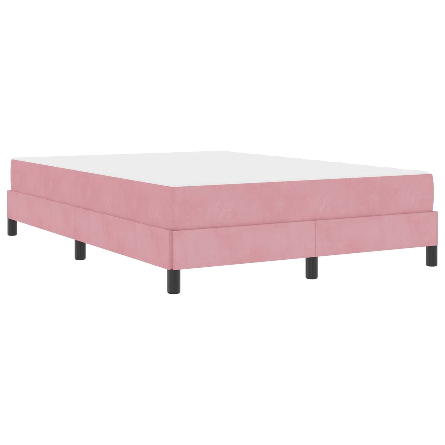 Boxspringbed met matras Roze 140 x 200 cm Stof is nu te koop bij PeponiXL, paradijselijk wonen!