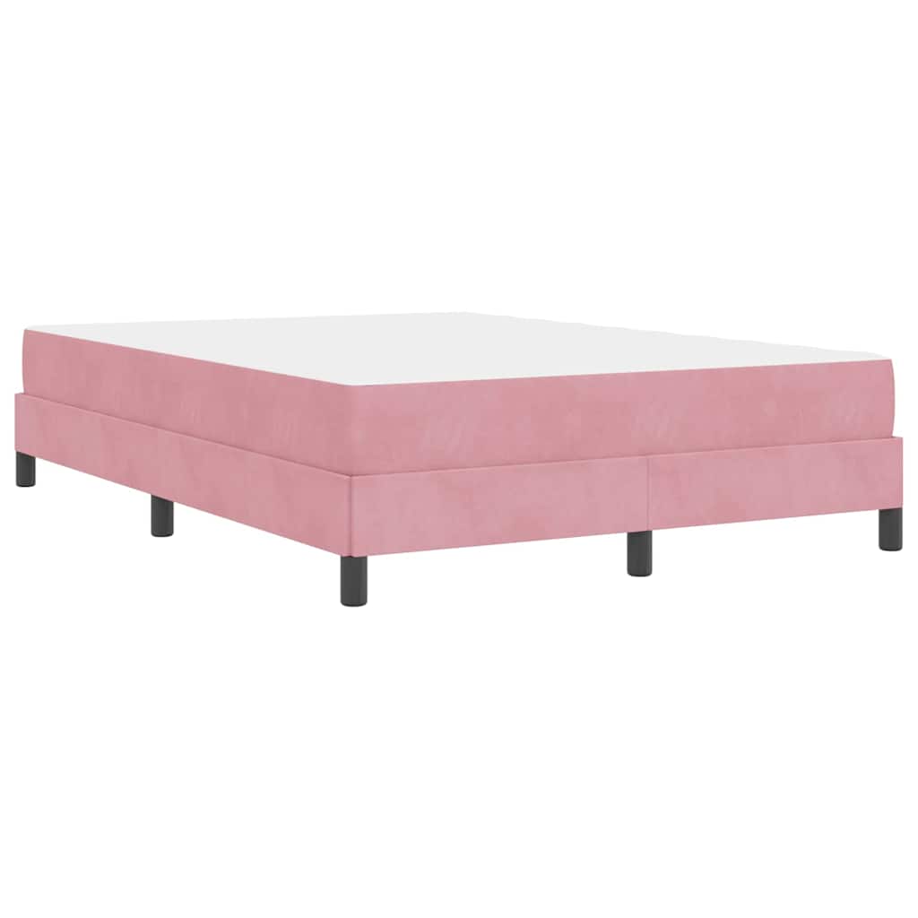 Boxspringbed met matras Roze 140 x 200 cm Stof is nu te koop bij PeponiXL, paradijselijk wonen!