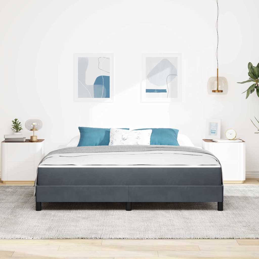 Boxspringbed met matras Donkergrijs 180 x 200 cm Stof is nu te koop bij PeponiXL, paradijselijk wonen!