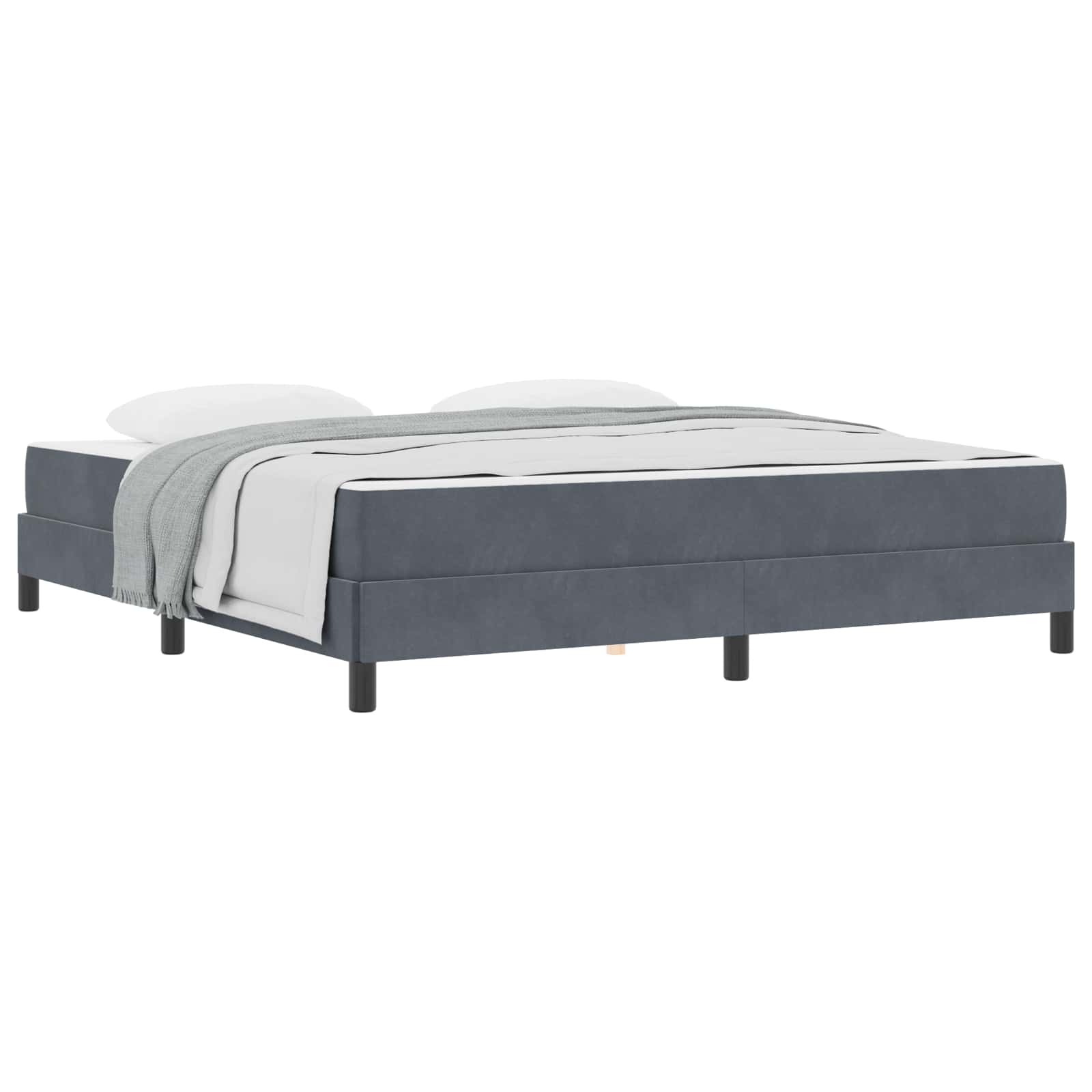 Boxspringbed met matras Donkergrijs 180 x 200 cm Stof is nu te koop bij PeponiXL, paradijselijk wonen!
