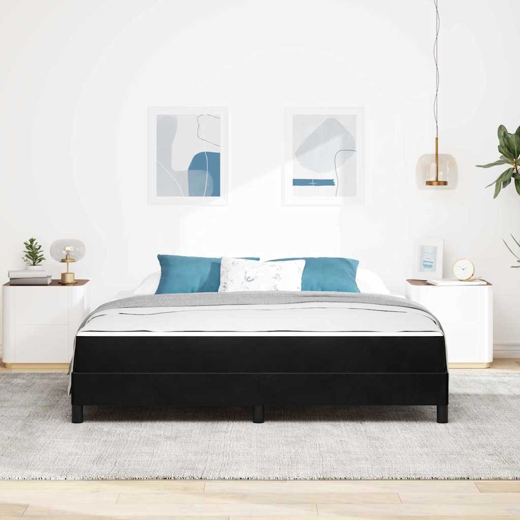 Boxspringbed met matras Zwart 180 x 200 cm Stof is nu te koop bij PeponiXL, paradijselijk wonen!