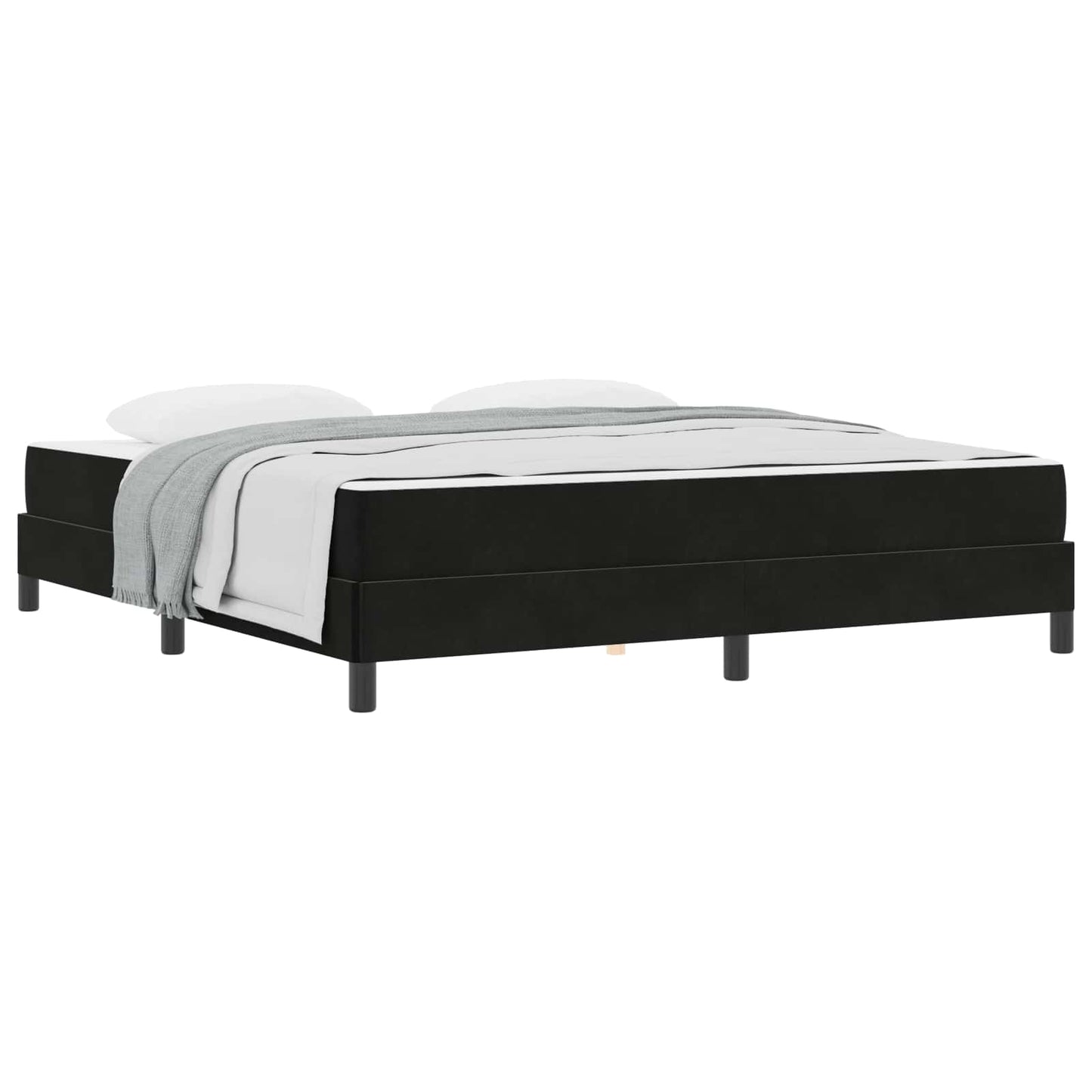 Boxspringbed met matras Zwart 180 x 200 cm Stof is nu te koop bij PeponiXL, paradijselijk wonen!