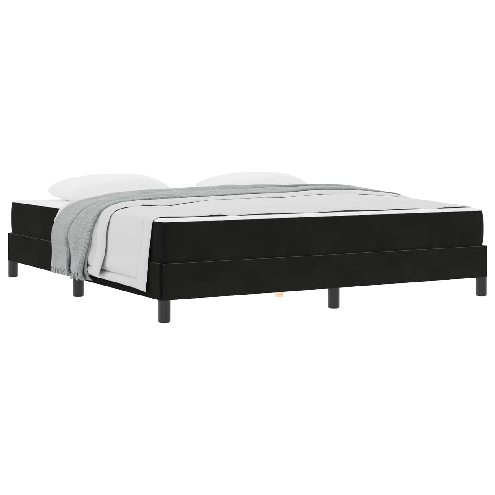 Boxspringbed met matras Zwart 180 x 200 cm Stof is nu te koop bij PeponiXL, paradijselijk wonen!