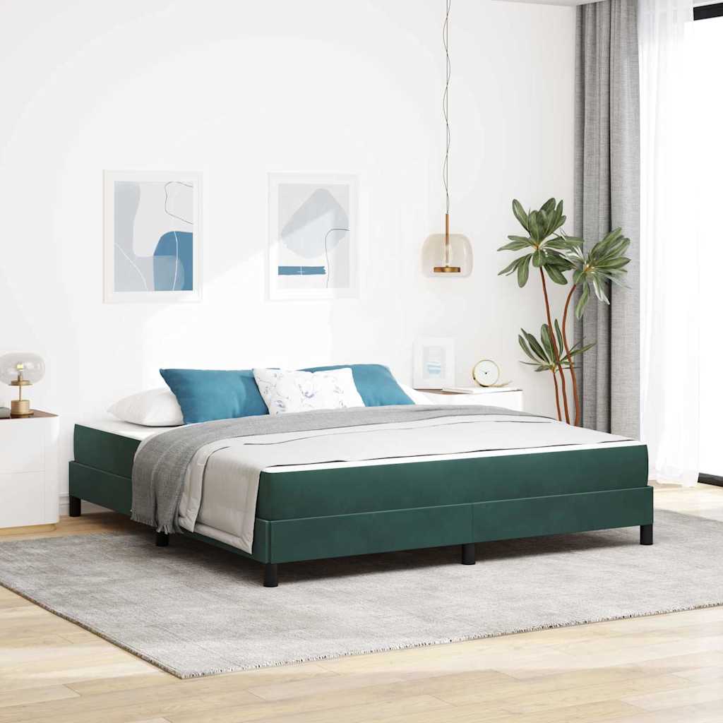 Boxspringbed met matras Donkergroen 180 x 200 cm Stof is nu te koop bij PeponiXL, paradijselijk wonen!
