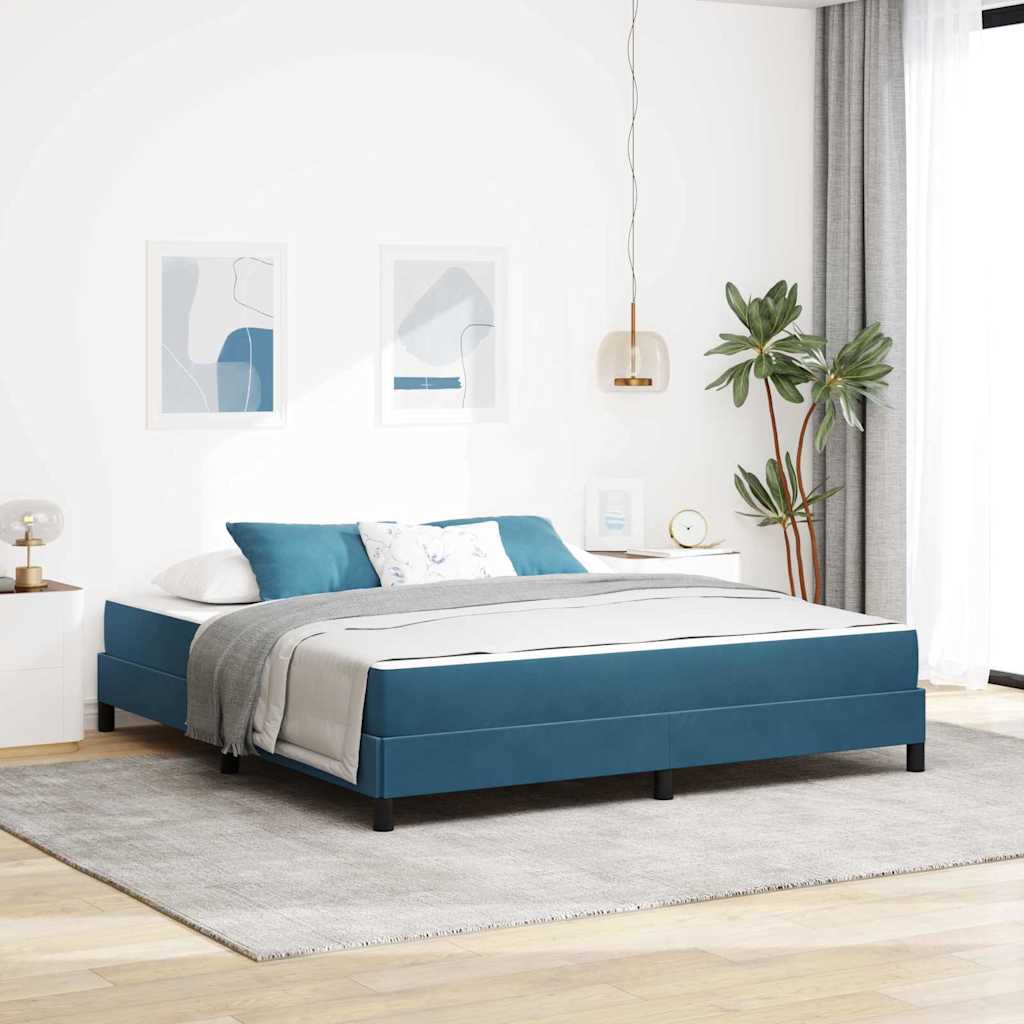 Boxspringbed met matras Donkerblauw 180 x 200 cm Stof is nu te koop bij PeponiXL, paradijselijk wonen!