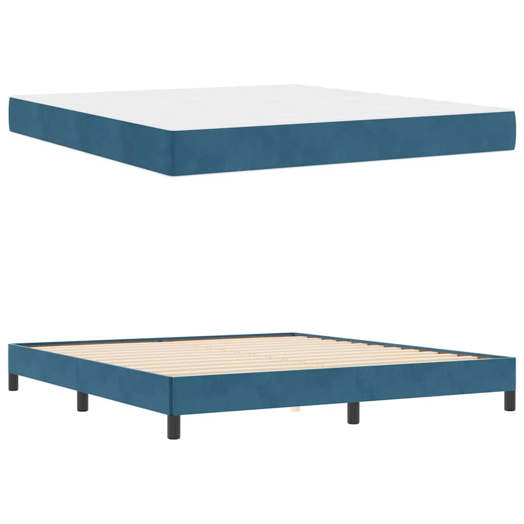 Boxspringbed met matras Donkerblauw 180 x 200 cm Stof is nu te koop bij PeponiXL, paradijselijk wonen!