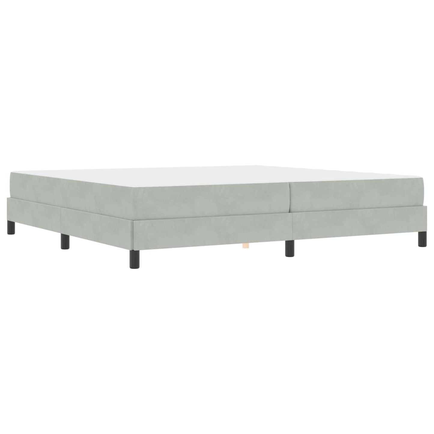 Boxspringbed met matras Lichtgrijs 200 x 200 cm Stof is nu te koop bij PeponiXL, paradijselijk wonen!