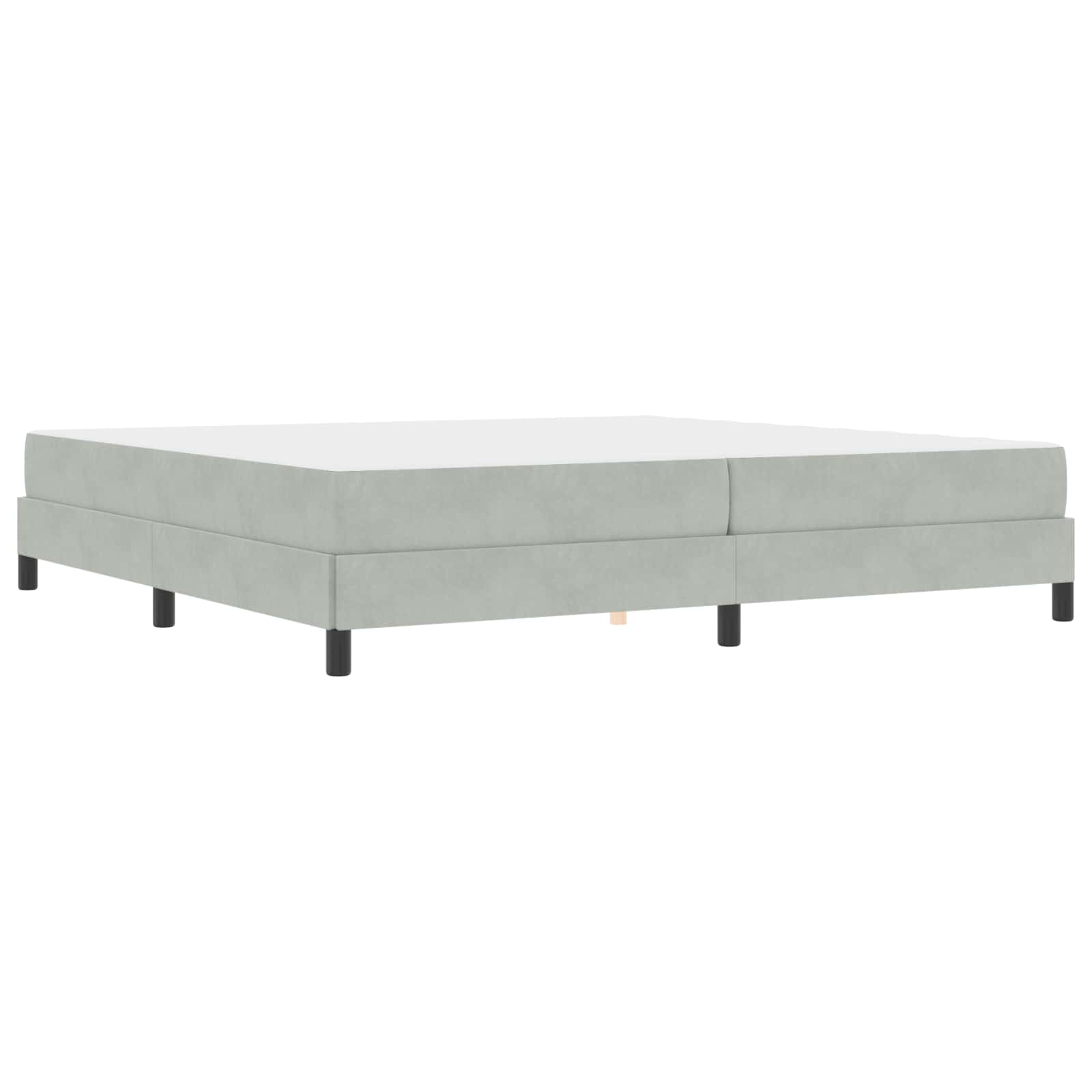 Boxspringbed met matras Lichtgrijs 200 x 200 cm Stof is nu te koop bij PeponiXL, paradijselijk wonen!
