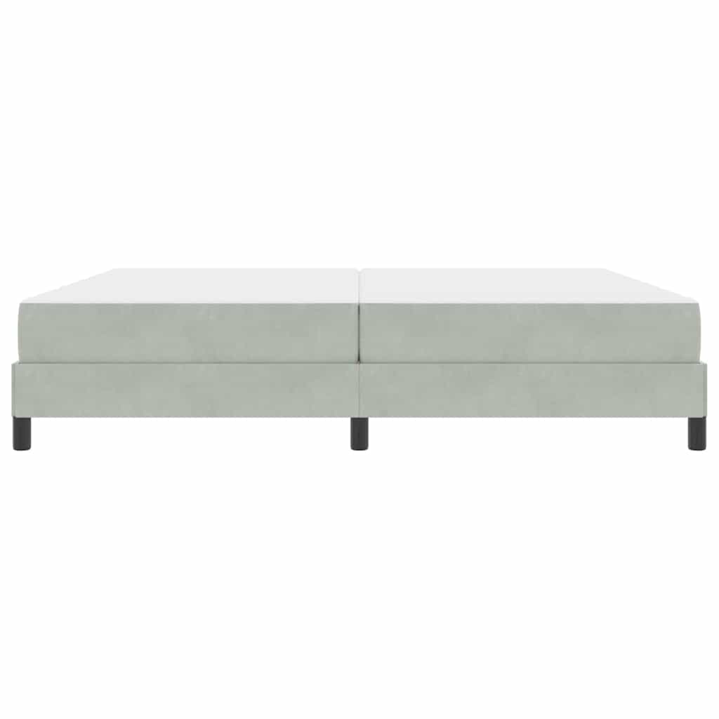 Boxspringbed met matras Lichtgrijs 200 x 200 cm Stof is nu te koop bij PeponiXL, paradijselijk wonen!