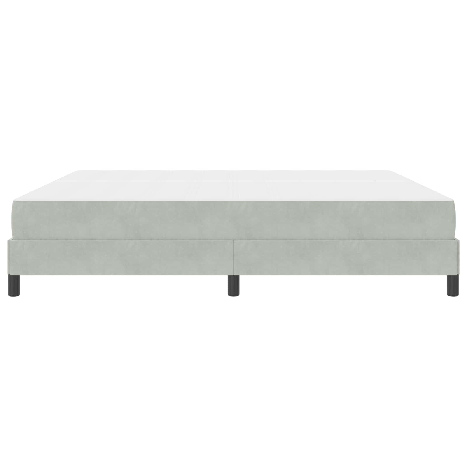 Boxspringbed met matras Lichtgrijs 200 x 200 cm Stof is nu te koop bij PeponiXL, paradijselijk wonen!
