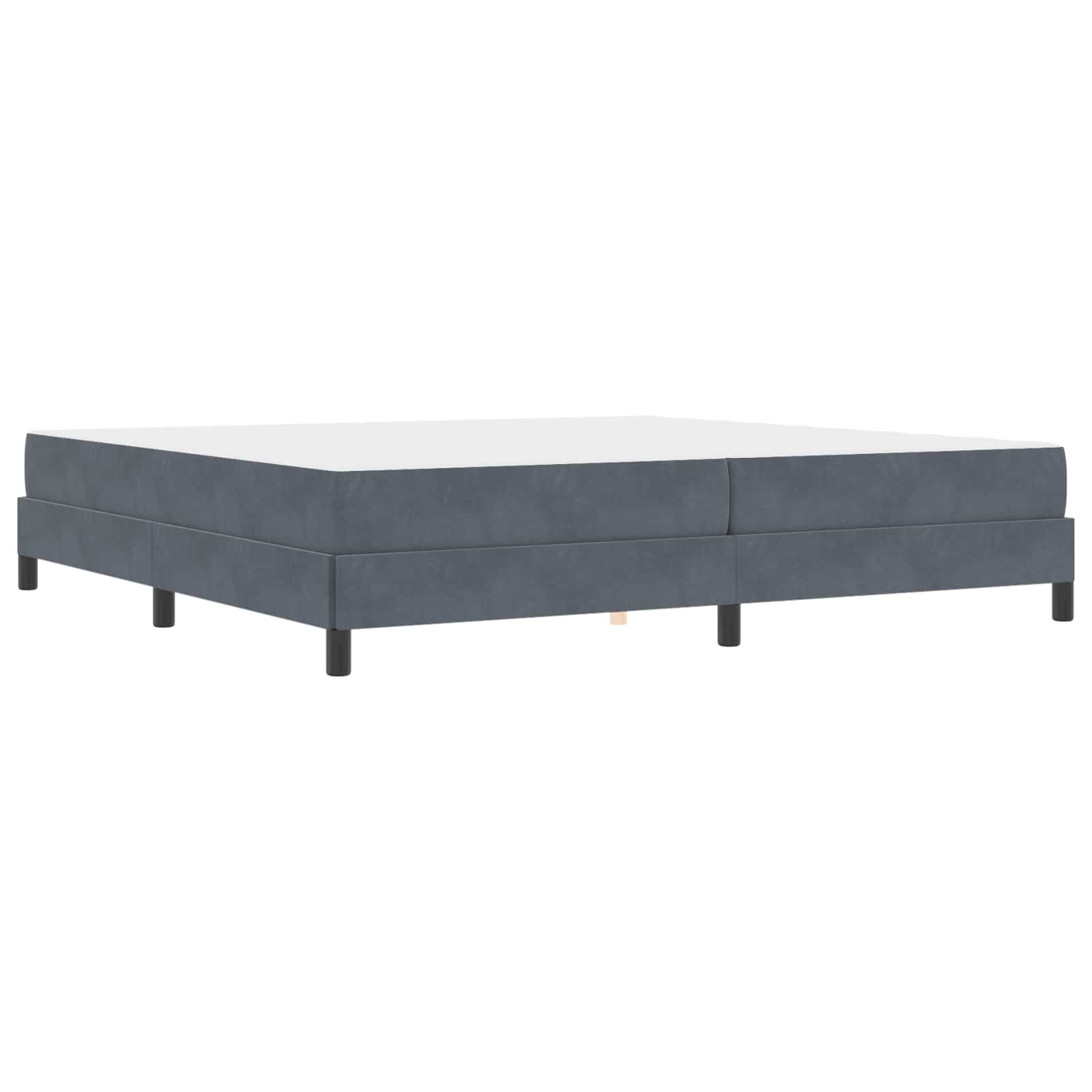 Boxspringbed met matras Donkergrijs 200 x 200 cm Stof is nu te koop bij PeponiXL, paradijselijk wonen!