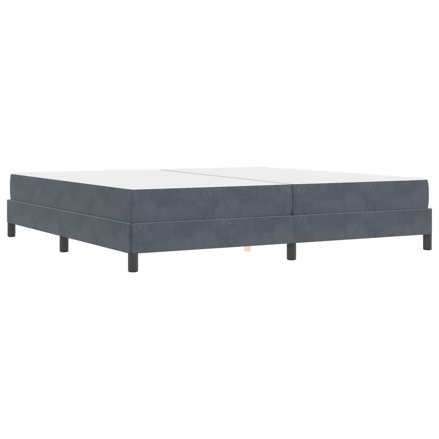 Boxspringbed met matras Donkergrijs 200 x 200 cm Stof is nu te koop bij PeponiXL, paradijselijk wonen!