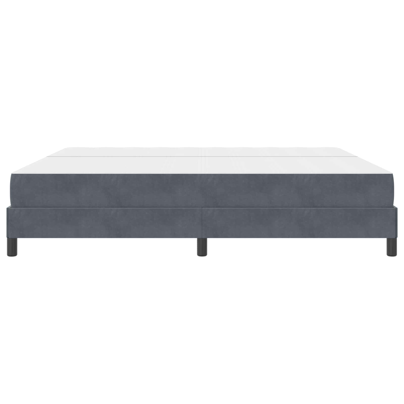 Boxspringbed met matras Donkergrijs 200 x 200 cm Stof is nu te koop bij PeponiXL, paradijselijk wonen!
