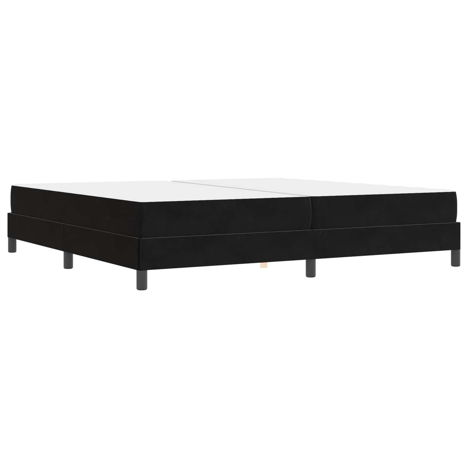 Boxspringbed met matras Zwart 200 x 200 cm Stof is nu te koop bij PeponiXL, paradijselijk wonen!