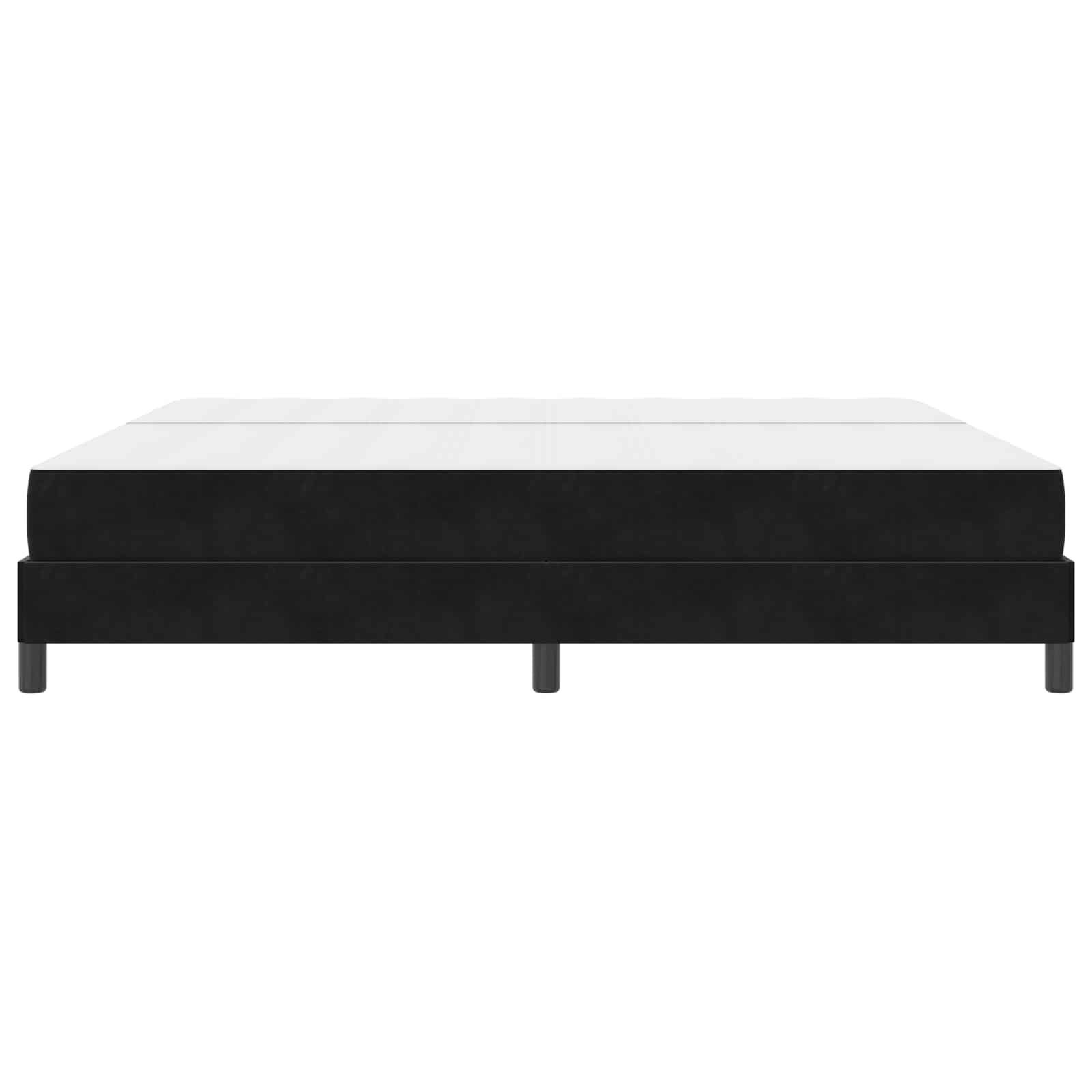 Boxspringbed met matras Zwart 200 x 200 cm Stof is nu te koop bij PeponiXL, paradijselijk wonen!