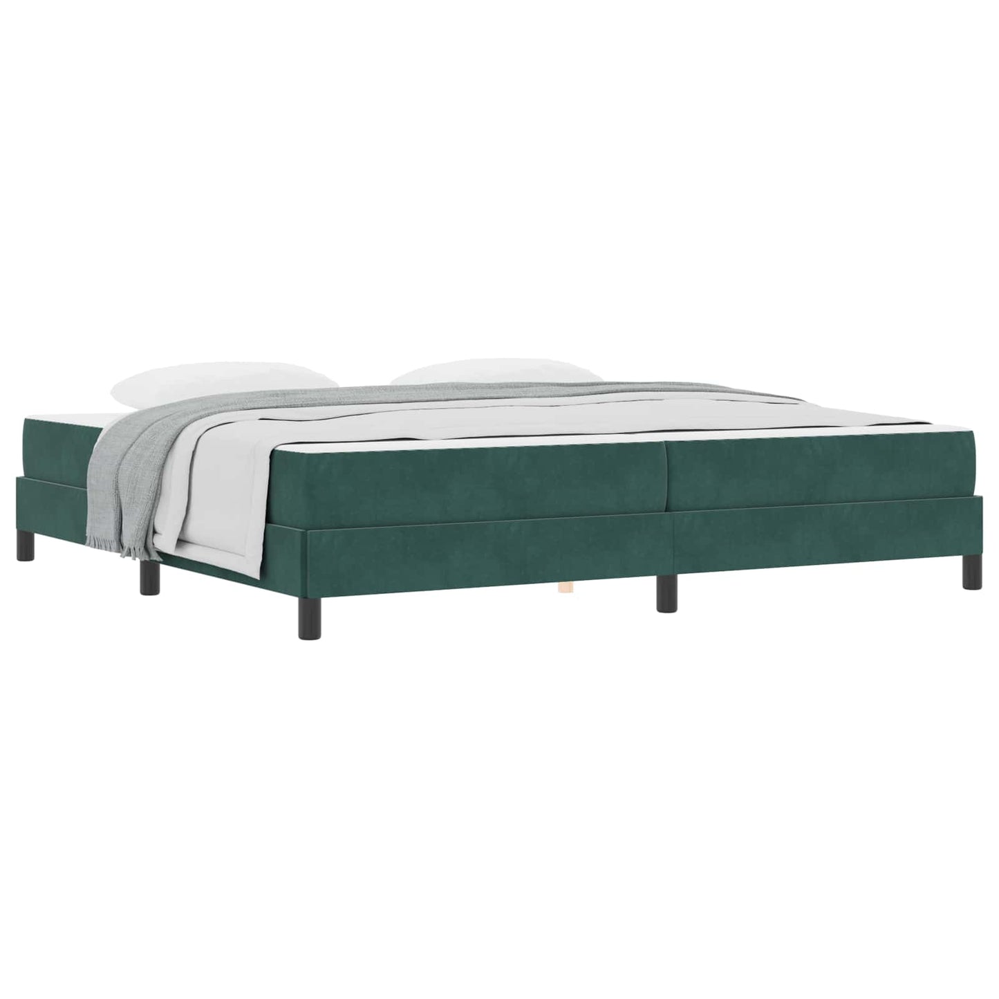 Boxspringbed met matras Donkergroen 200 x 200 cm Stof is nu te koop bij PeponiXL, paradijselijk wonen!