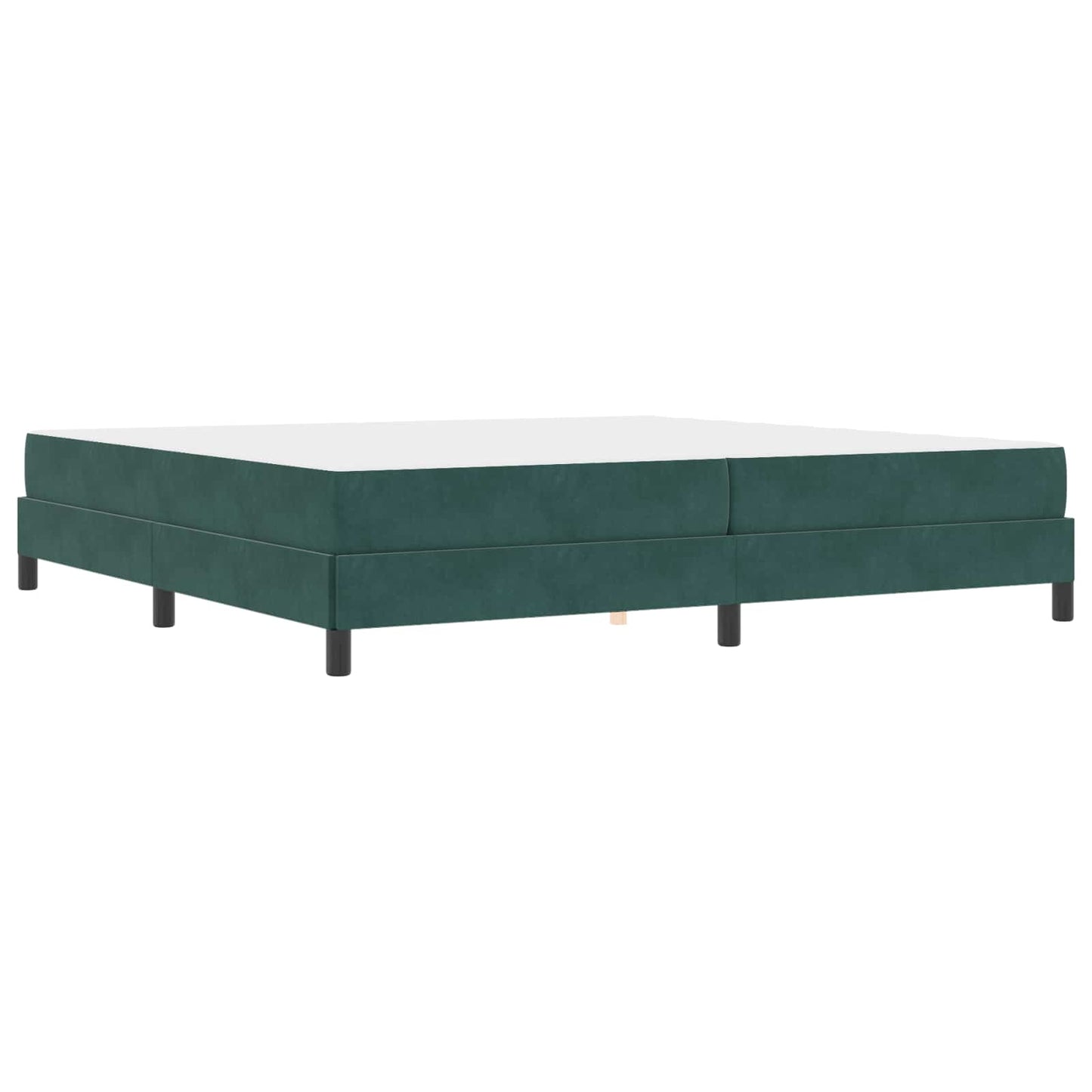Boxspringbed met matras Donkergroen 200 x 200 cm Stof is nu te koop bij PeponiXL, paradijselijk wonen!