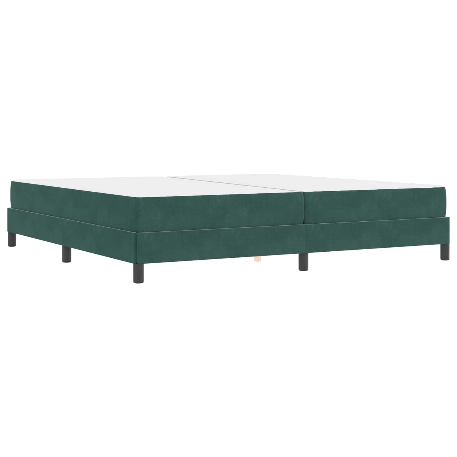 Boxspringbed met matras Donkergroen 200 x 200 cm Stof is nu te koop bij PeponiXL, paradijselijk wonen!
