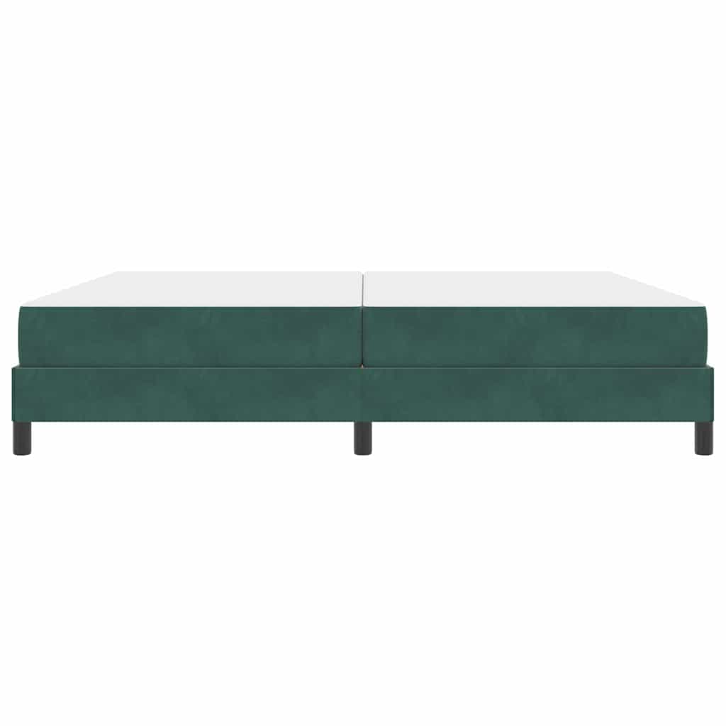 Boxspringbed met matras Donkergroen 200 x 200 cm Stof is nu te koop bij PeponiXL, paradijselijk wonen!
