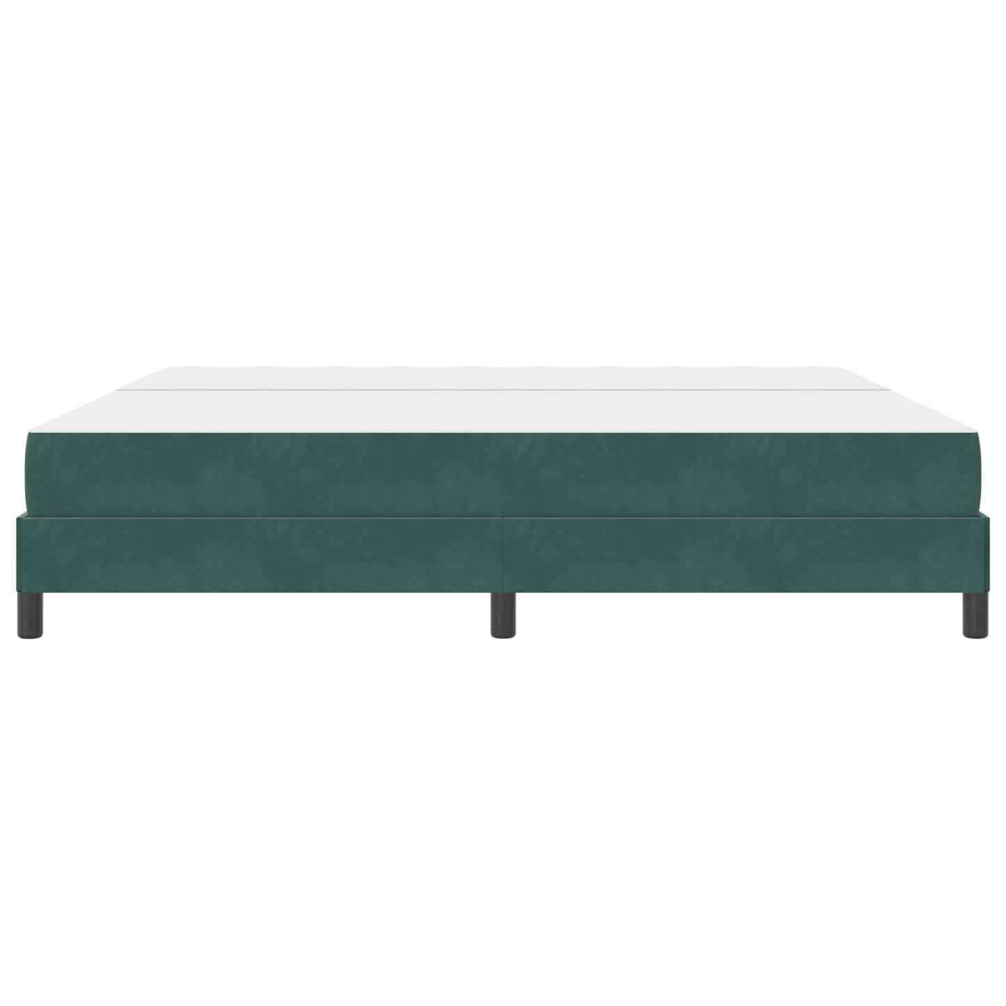 Boxspringbed met matras Donkergroen 200 x 200 cm Stof is nu te koop bij PeponiXL, paradijselijk wonen!