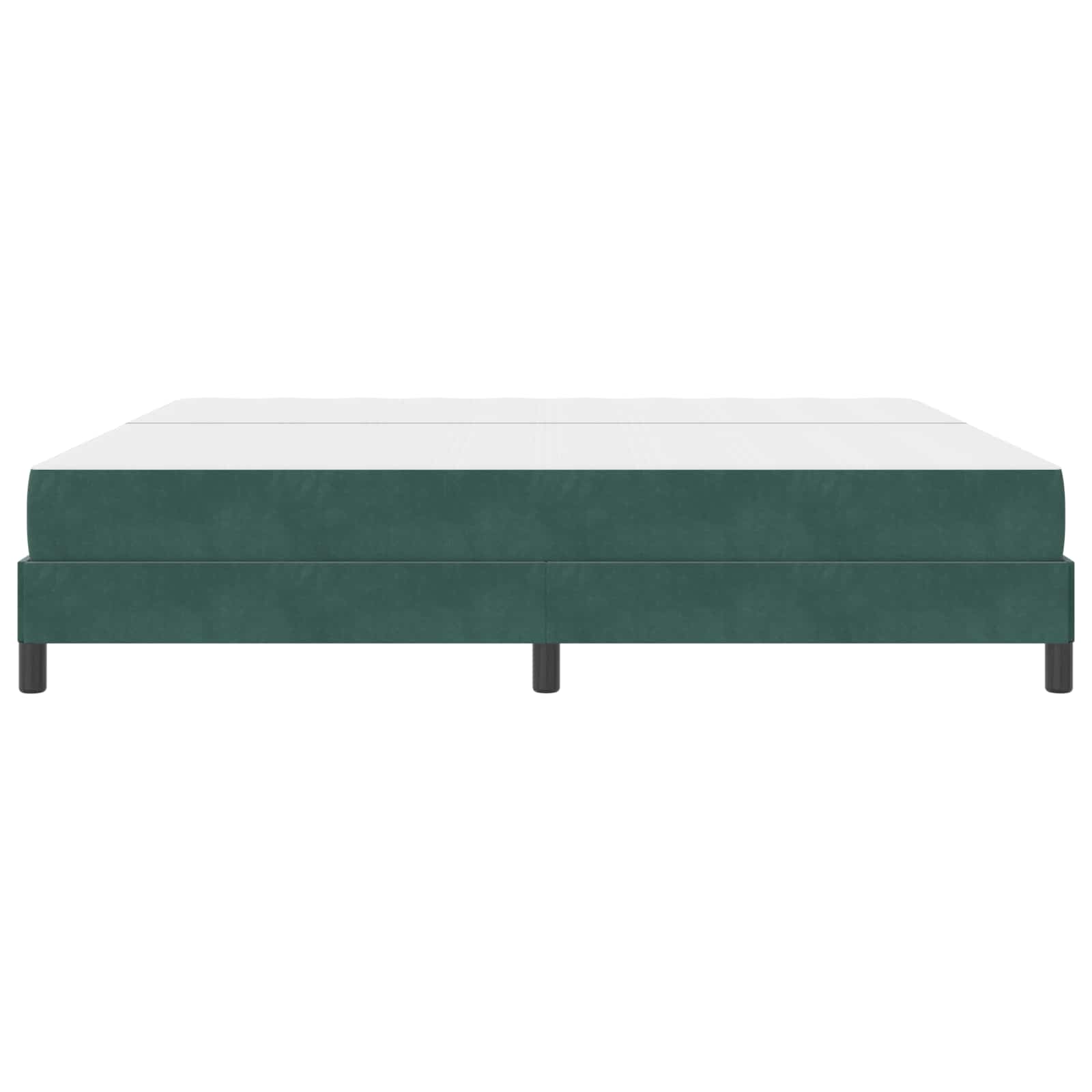 Boxspringbed met matras Donkergroen 200 x 200 cm Stof is nu te koop bij PeponiXL, paradijselijk wonen!