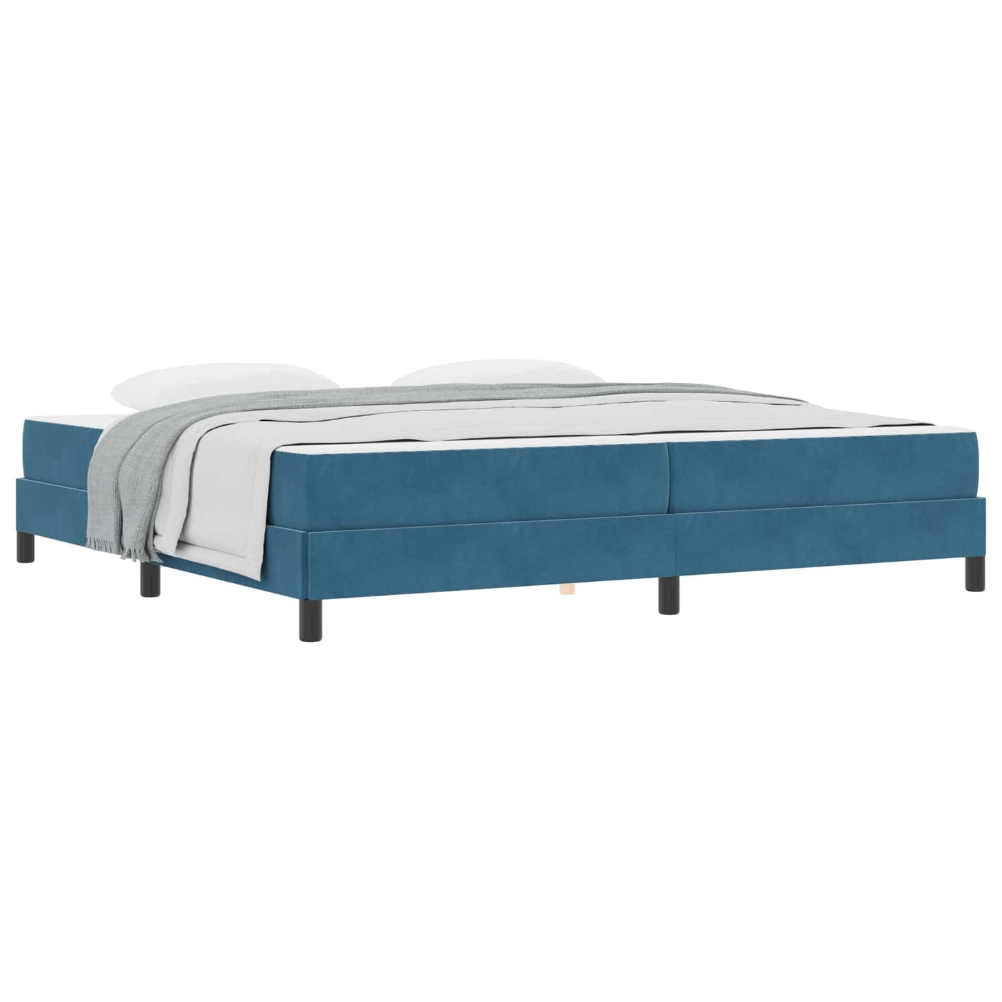 Boxspringbed met matras Donkerblauw 200 x 200 cm Stof is nu te koop bij PeponiXL, paradijselijk wonen!