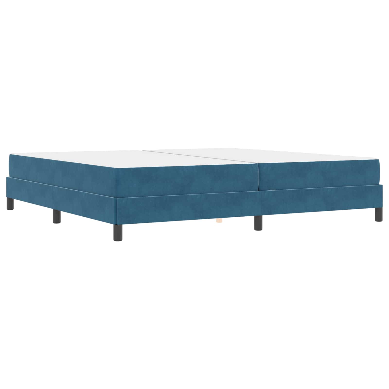 Boxspringbed met matras Donkerblauw 200 x 200 cm Stof is nu te koop bij PeponiXL, paradijselijk wonen!