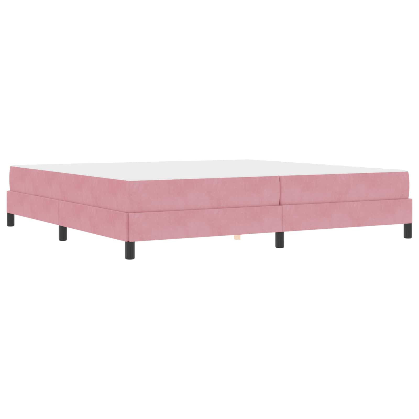 Boxspringbed met matras Roze 200 x 200 cm Stof is nu te koop bij PeponiXL, paradijselijk wonen!
