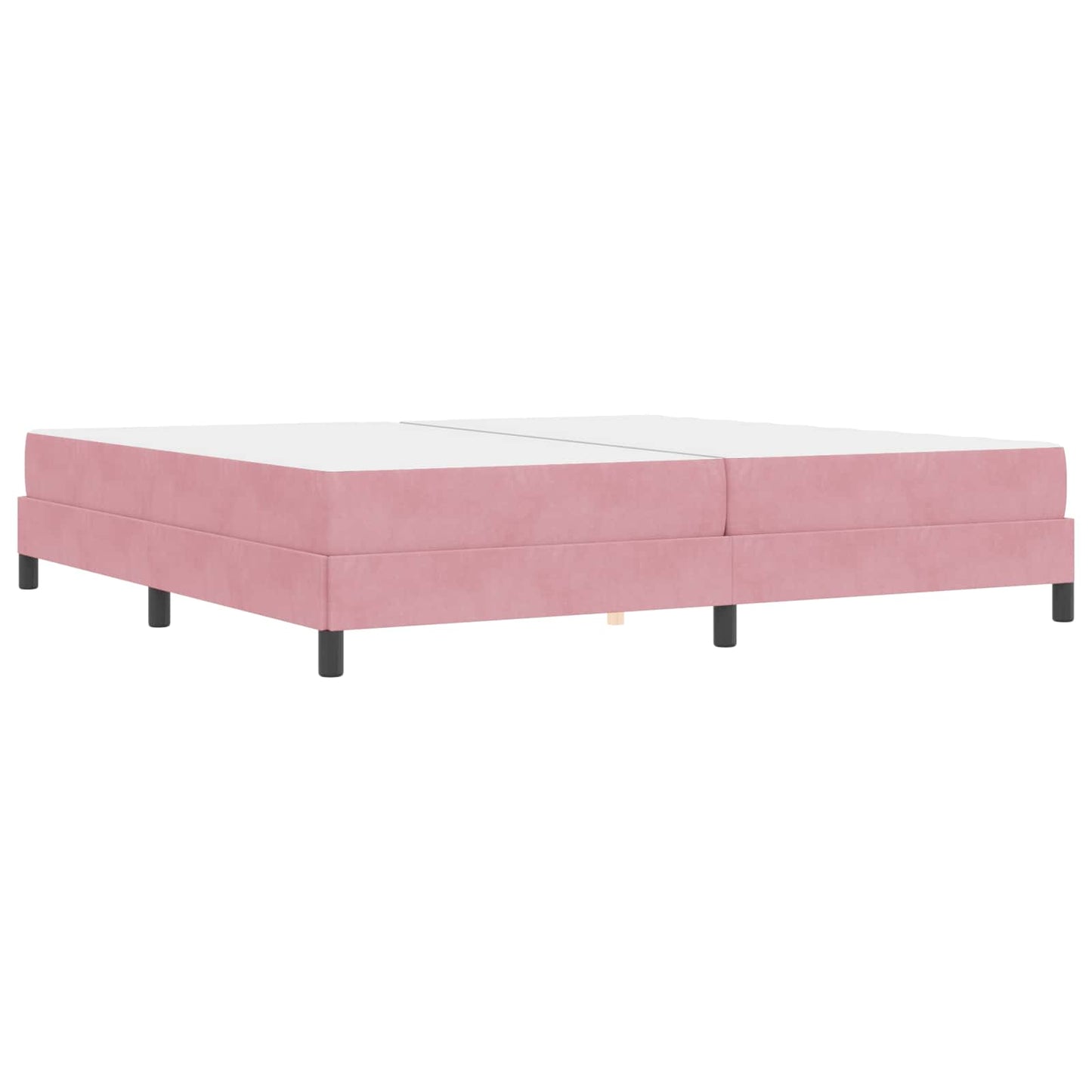 Boxspringbed met matras Roze 200 x 200 cm Stof is nu te koop bij PeponiXL, paradijselijk wonen!